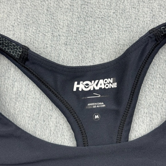 Hoka One One Sports Bra Women Medium Black  Hupana Yoga Athletic Unpadded Active - Picture 3 of 9